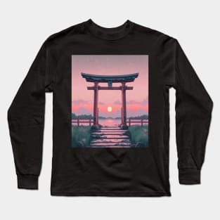 Torii Gate - Lofi Aesthetic Long Sleeve T-Shirt